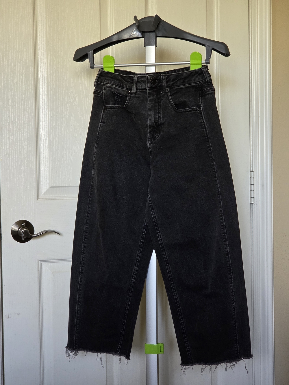 Whistles Black Cropped Barrel Leg Denim